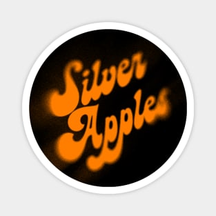 Silver Apples / Vintage Style Fan Design Magnet